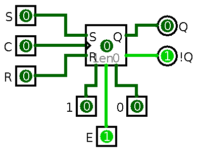 SR element in Logisim